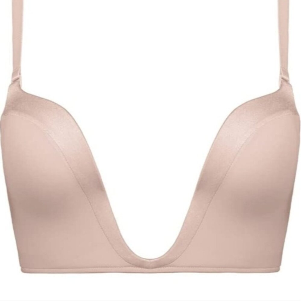 Wonderbra Nude Skin Tone Ultimate Deep Plunge Multiway Bra Brand New Size 34E - Picture 2 of 5